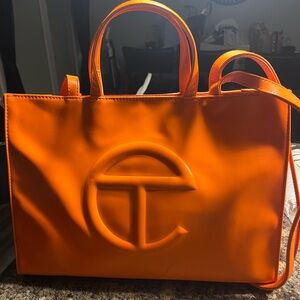 Extra Large Orange Telfar Tote Bag